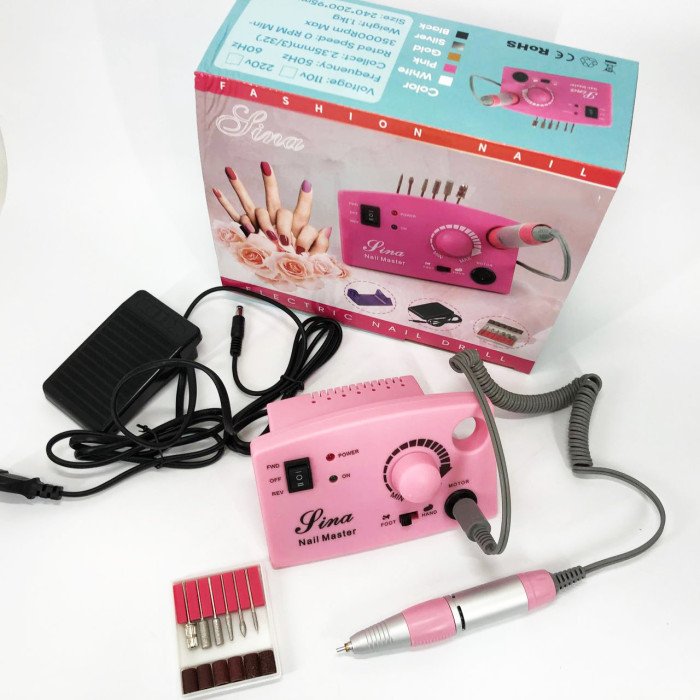 Фрезер DM-211 на 65 Вт. - 45000 об./хв. для манікюру та педикюру з педаллю та додатковими насадками