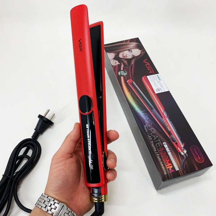 Плойка для волосся VGR V-518 RED випрямляч з керамічними пластинами