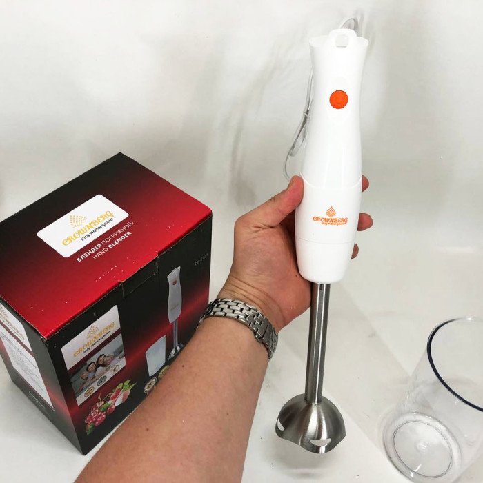 Блендер Ручний Занурювальний ( Подрібнювач) Зі Стаканом Crownberg CB-6221