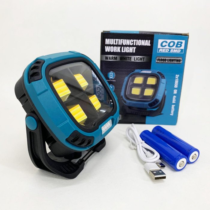 Ліхтар кемпінг W894-1-4COB(White+Yellow)+5SMD(Red) Power bank