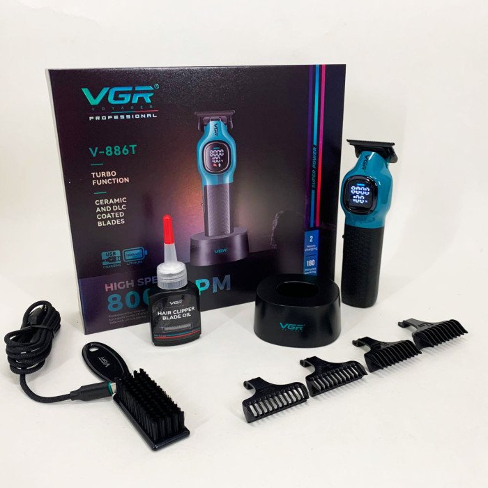 Тример для стрижки волосся VGR V-886T BLUE 8000RPM