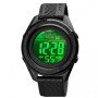 Годинник наручний чоловічий SKMEI 1638BKWT BLACK-WHITE, годинник наручний електронний тактичний. Колір: чорний