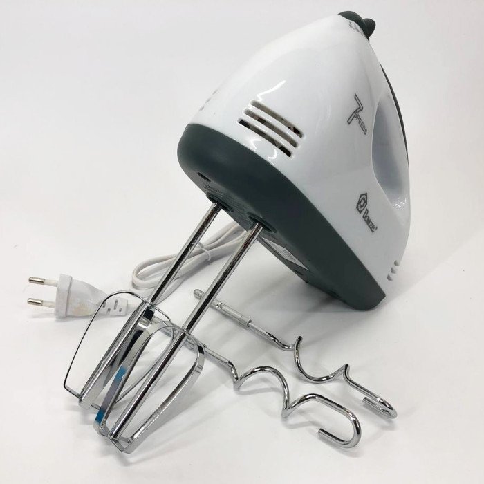 Міксер Domotec MS-1333 ручний з насадками для збивання та для тесту, Двовіночковий міксер