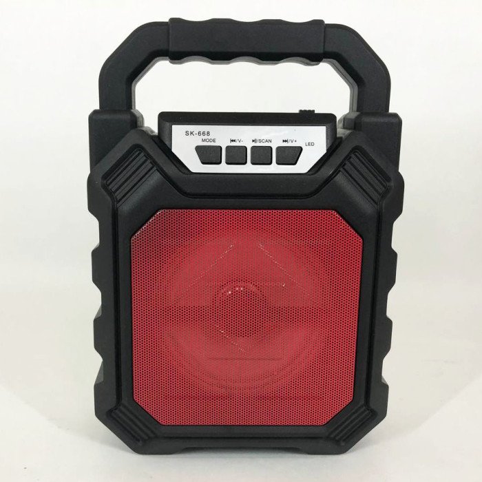Бездротова портативна колонка Bluetooth YF-668BT. Колір: червоний