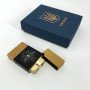 Запальничка газова Україна (Подарунка, турбо полум'я) HL-393-1. Колір: золото