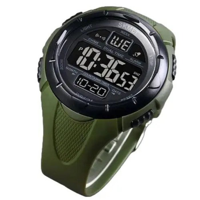 Годинник наручний чоловічий SKMEI 1656GN ARMY GREEN, годинник наручний електронний тактичний. Колір: зелений