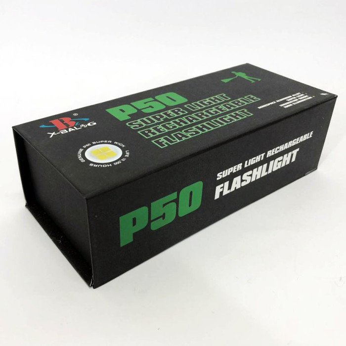 Ліхтар акумуляторний X-Balog BL-A72-P50, ручний ліхтарик, водонепроникний ліхтар, потужний акумуляторний