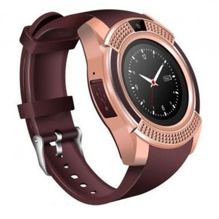 Розумні смарт-годинник Smart Watch V8. Колір: коричневый