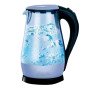 Чайник електричний скляний Rainberg RB-914, прозорий чайник з підсвічуванням. Колір: блакитний