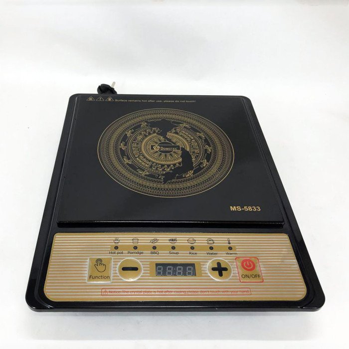 Настільна плита Domotec MS-5833 Однокомфортна Індукційна, електроплита 2000 Вт, плита домашня