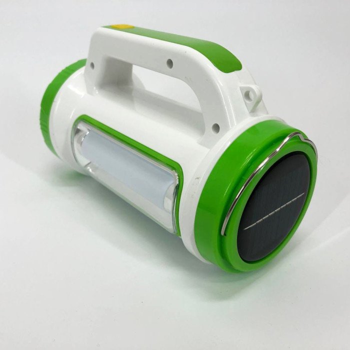 Ліхтар кемпінговий із сонячною панеллю 5158-LED-COB power bank, переносний ліхтар. Колір: зелений