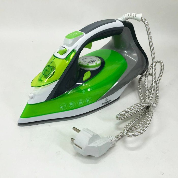 Праска парова з керамічним покриттям Crownberg CB-7444, парова праска відпарювач, праска-очисник