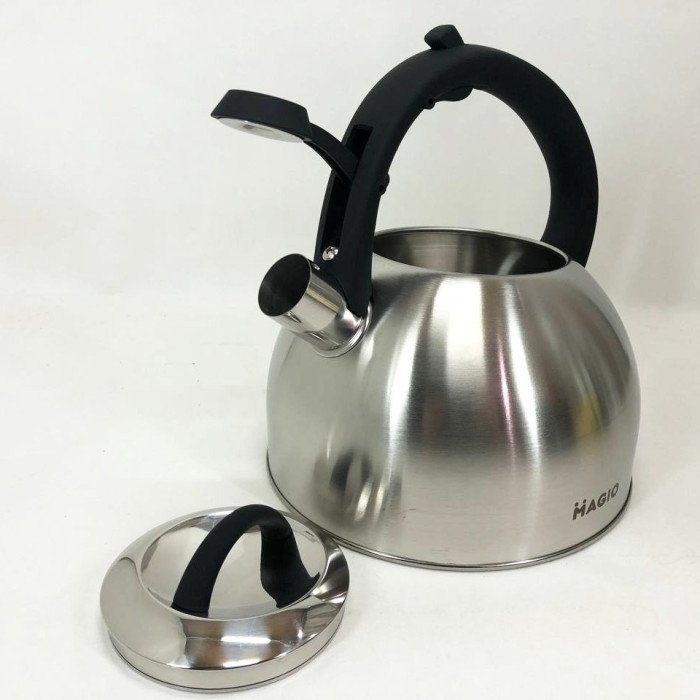 Чайник Magio MG-1192 2.5 л зі свистком, металевий чайник з нержавіючої сталі, чайники для плит