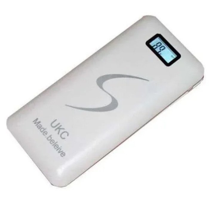 Портативне мобільне заряджання Power Bank 30000/9600mAh UKC, Умб зарядне power bank. Колір: білий