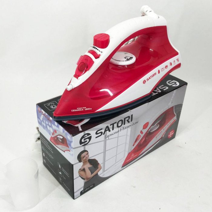 Праска SATORI SI-1820-RD, парова праска відпарювач, професійна парова праска