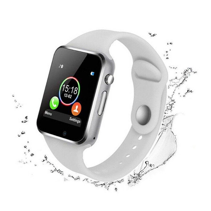 Смарт-годинник Smart Watch A1 розумний електронний зі слотом під sim-карту + карту пам'яті micro-sd. Колір: білий