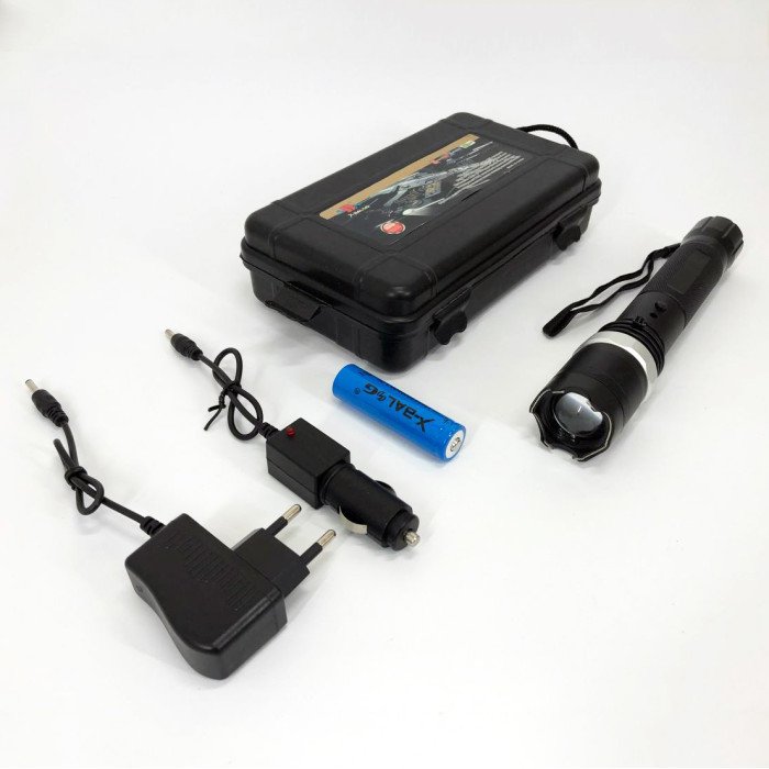 Світлодіодний тактичний ліхтар Police BL-1104 ЗУ 220В + чохол, ліхтар ручний тактичний