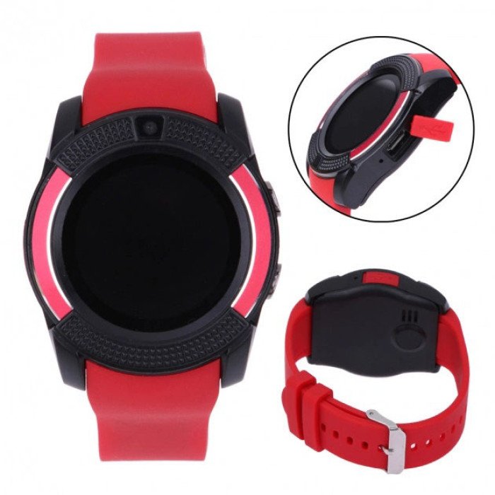 Розумний смарт-годинник Smart Watch V8. Колір: червоний