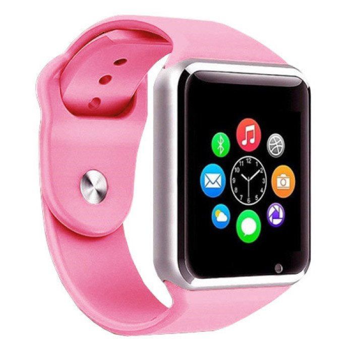 Смарт-годинник Smart Watch A1 розумний електронний зі слотом під sim-карту + карту пам'яті micro-sd. Колір: рожевий