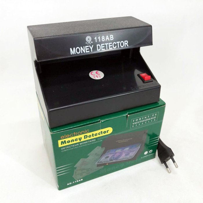 Апарат для перевірки купюр AD-118AB, Ультрафіолетові детектори валют, Ультрафіолет перевірка грошей