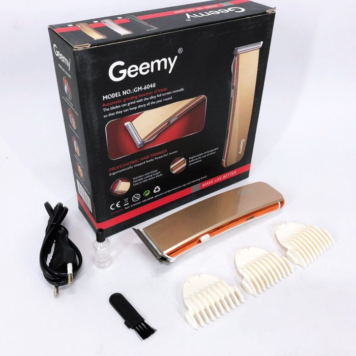 Машинка для стрижки GEMEI GM-6048, Машинка для стрижки домашня, електробритва для голови. Колір: золотий
