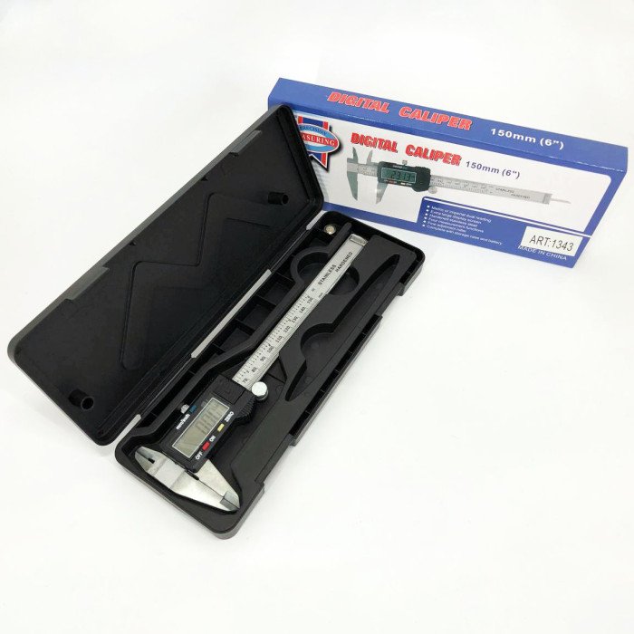 Штангенциркуль цифровий 150мм, Штангенциркуль з електронною системою вимірювань, Мікрометр в кейсі