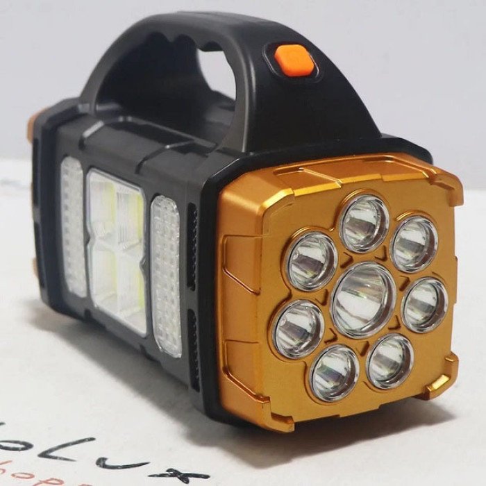Ліхтар кемпінговий з сонячною панеллю та повербанком HB-1678-2х8LED-6COB, ліхтар кемпінговий світлодіодний