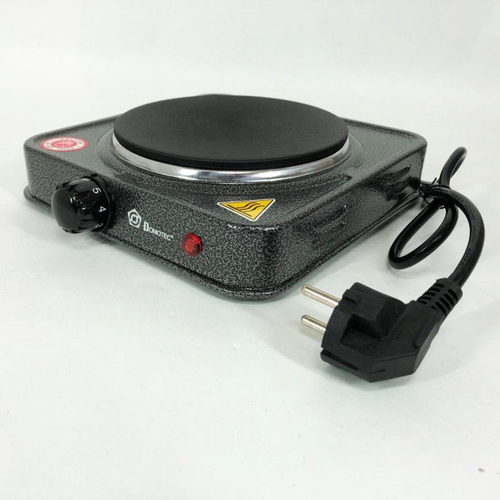 Електроплита настільна DOMOTEC MS-5821 (дискова на 1 конфорку/1Д), маленька переносна електроплита