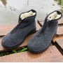 Черевики чоловічі утеплені на застібці 41 розмір, повстяні бурки, домашні чоловічі валянки. Колір: сірий