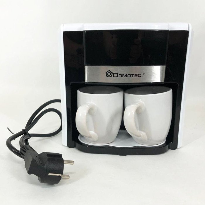 Кавоварка Domotec MS-0706 з двома чашками в наборі біла, Кавоварки для домашнього користування