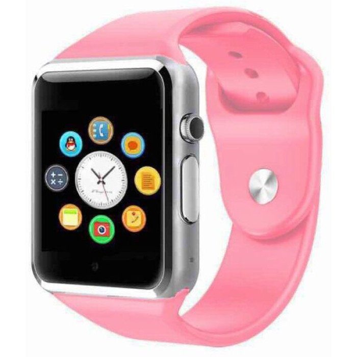 Смарт-годинник Smart Watch A1 розумний електронний зі слотом під sim-карту + карту пам'яті micro-sd. Колір: рожевий