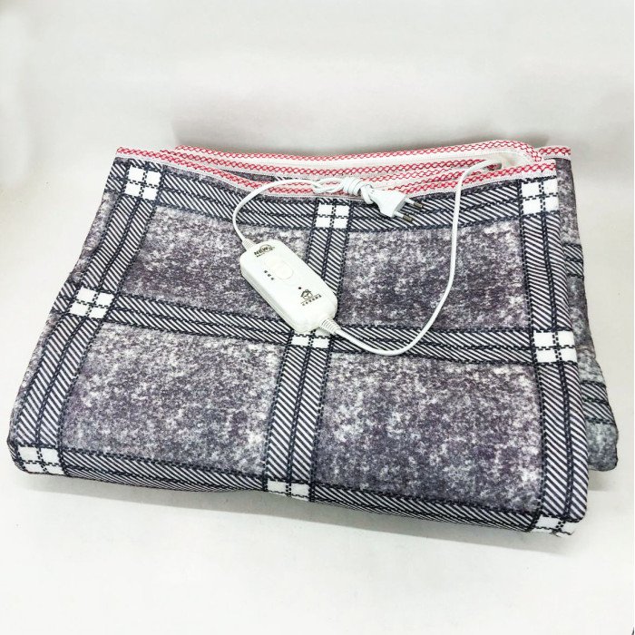 Електропростирадло електричне простирадло з підігрівом Electric Blanket 150х170см. Колір: сірий з фіолетовим відтінком