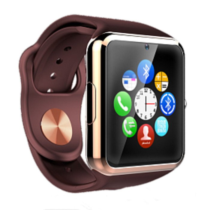 Смарт-годинник Smart Watch A1 розумний електронний зі слотом під sim-карту + карту пам'яті micro-sd. Колір: золотий