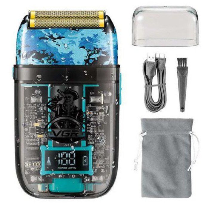 Акумуляторна чоловіча електробритва VGR V-352 для гоління бороди та вусів шейвер для ідеальної гладкості