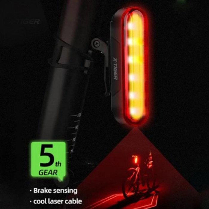 Велосипедний ліхтар акумуляторний LEADBIKE LD80-6LED з лазерною розміткою ліхтар, Ліхтар стоп