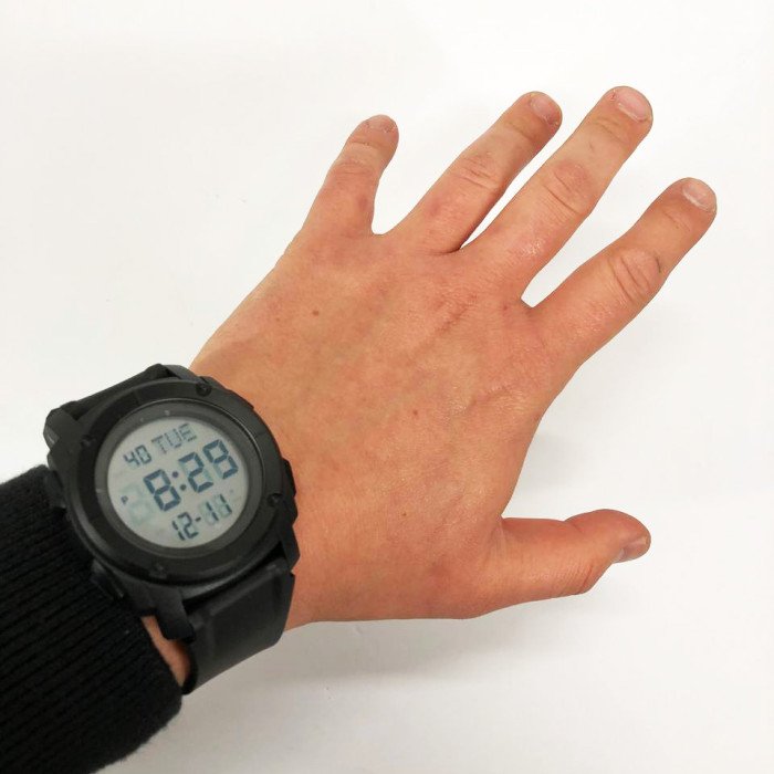 Годинник наручний чоловічий SKMEI 1853BKWT BLACK-WHITE, армійський годинник протиударний. Колір: чорний