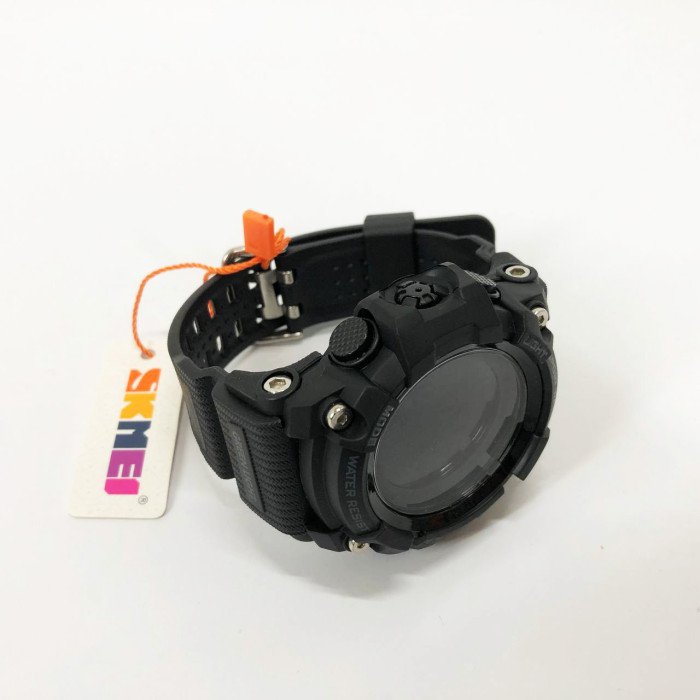 Годинник наручний чоловічий SKMEI 1384BK BLACK, водонепроникний чоловічий годинник. Колір: чорний