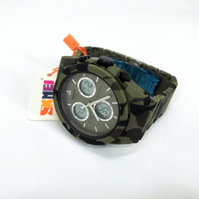 Годинник наручний чоловічий SKMEI 2109CMGN, оригінальний чоловічий годинник, військовий чоловічий наручний годинник зелений