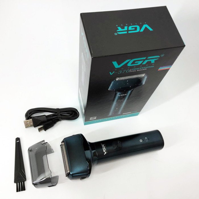 Електробритва VGR V-370, Професійна електробритва, Машинка чоловіча для гоління бездротова
