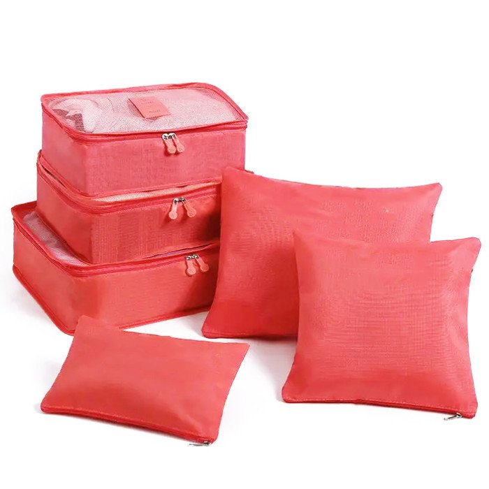 Набір дорожніх органайзерів 6 шт. Колір: рожевий