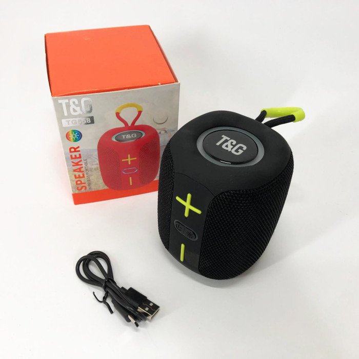 Портативна Bluetooth колонка TG658 8W з RGB підсвічуванням, Бездротова колонка потужна. Колір: чорний