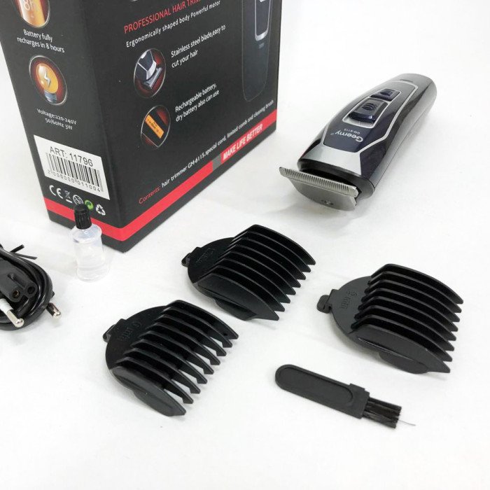 Машинка для стрижки GEMEI GM-6115, машинка для стрижки бездротова. Колір: синій