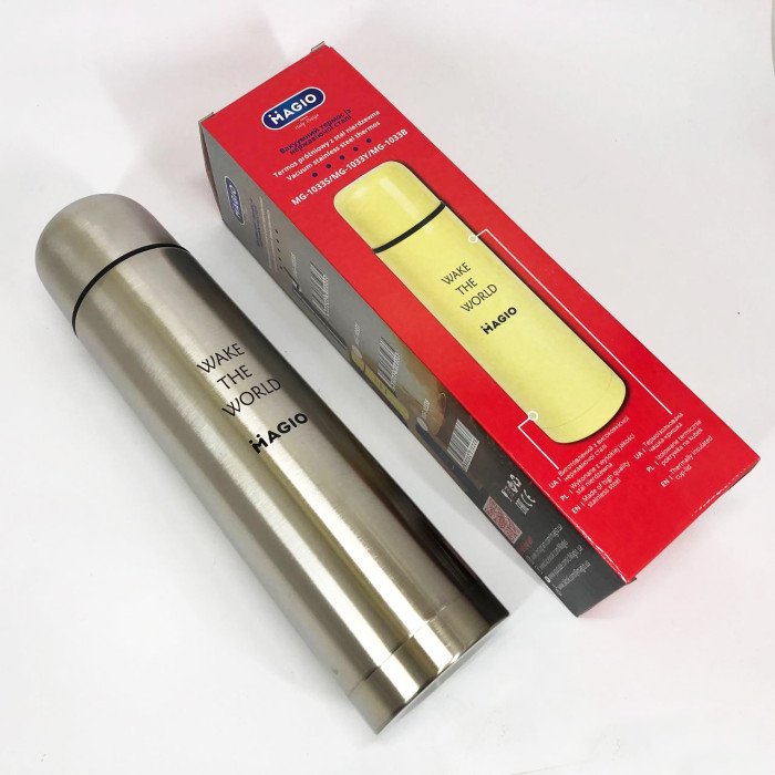 Термос з нержавіючої сталі 1 л MAGIO MG-1033S, Термокухоль для дітей, Термос для питної вод