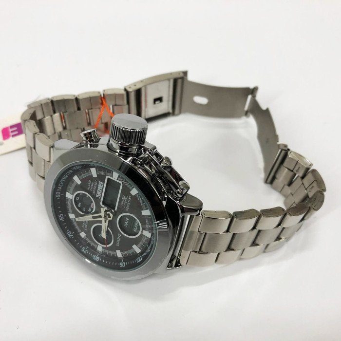 Годинник наручний чоловічий SKMEI 1515SI SILVER, водонепроникний чоловічий годинник. Колір: срібний