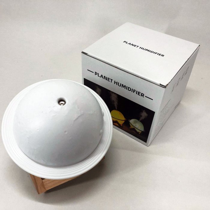 Зволожувач очисник повітря нічник 3 в 1 Сатурн компактний з LED підсвічуванням 3 режими міні арома лампа