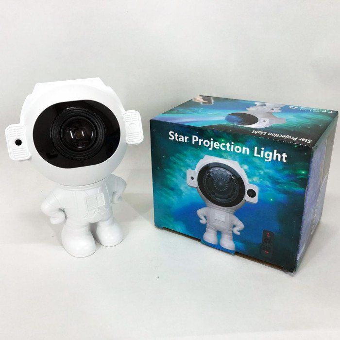 Зірковий 3D проектор Astronaut Bluetooth з пультом, Проектор нічний космонавт зоряне небо в дитячий