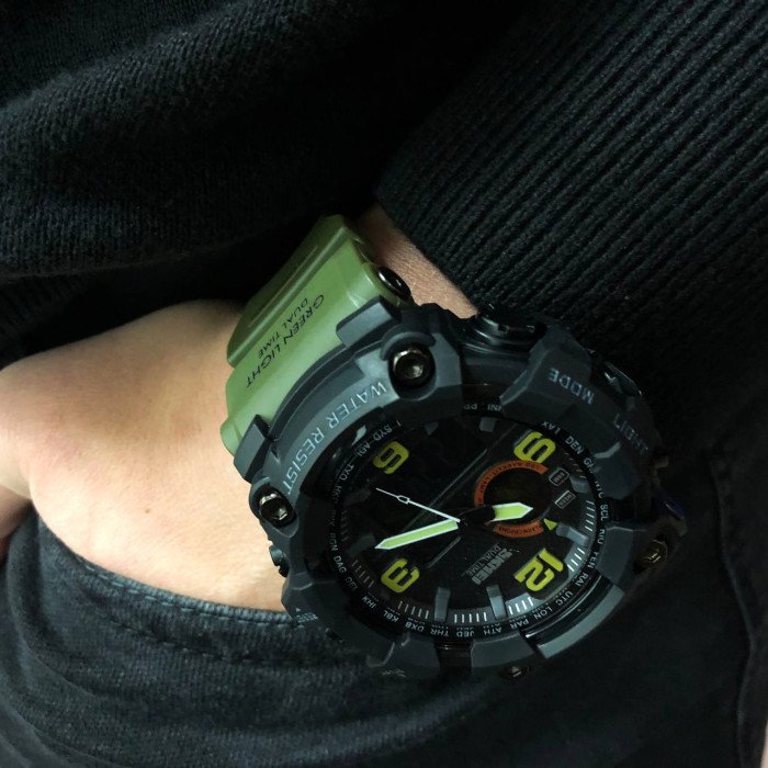 Годинник наручний чоловічий SKMEI 1520AG ARMY GREEN, військовий чоловічий наручний годинник зелений. Колір: зелений