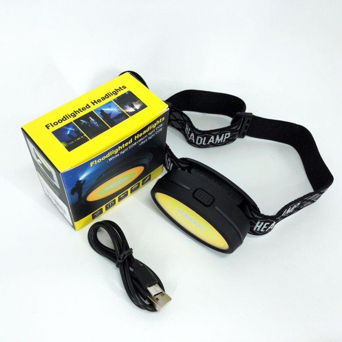 Ліхтар налобний акумуляторний C04-COB, акумуляторний ліхтар для риболовлі, надпотужний налобний ліхтар