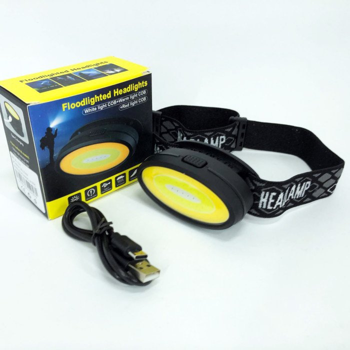 Ліхтар налобний акумуляторний C04-COB, акумуляторний ліхтар для риболовлі, надпотужний налобний ліхтар