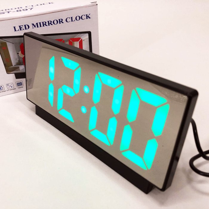 Електронні настільні LED годинники від USB VST-897-4 з будильником та термометром